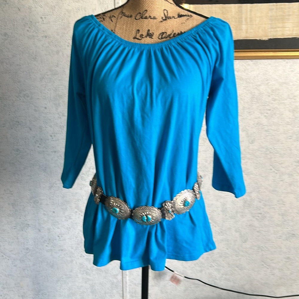 Silver and Turquoise Concho Belt